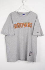 Gray t-shirt with 'Browns' text on a white background