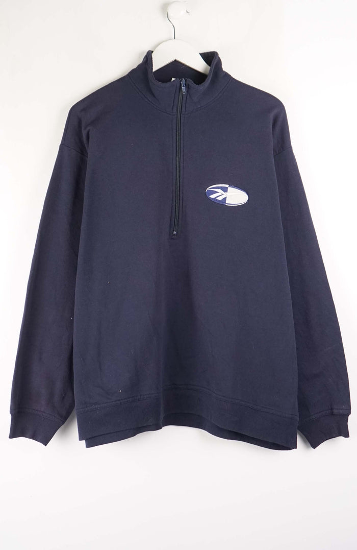 VINTAGE REEBOK 1/4 ZIP SWEATER (XL)