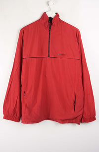 Red jacket with a brand logo on a white background