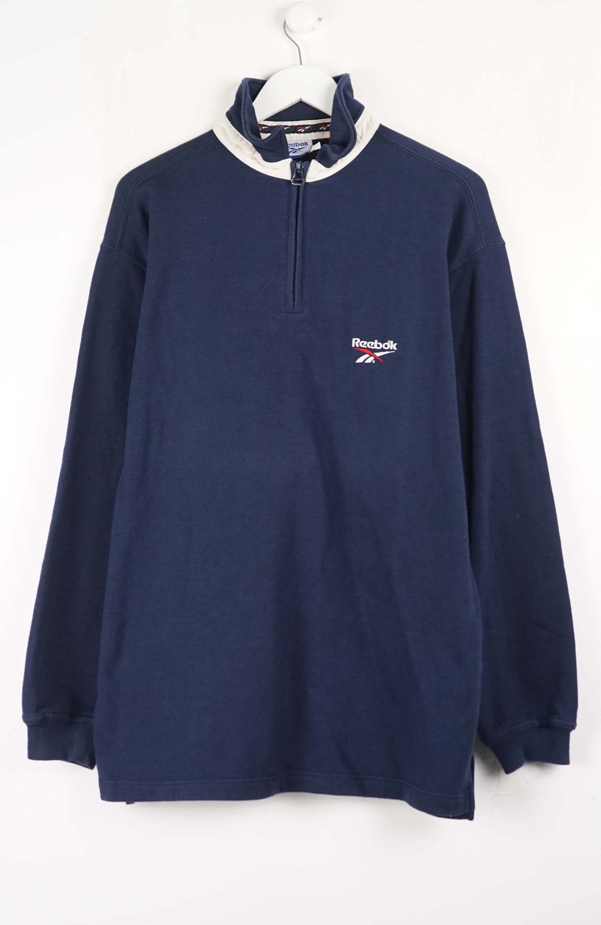 VINTAGE REEBOK 1/4 ZIP SWEATER (L)