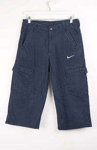VINTAGE REWORK CARGO CAPRI SHORTS W34