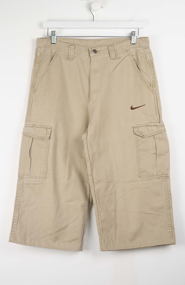 VINTAGE REWORK CARGO CAPRI SHORTS W34