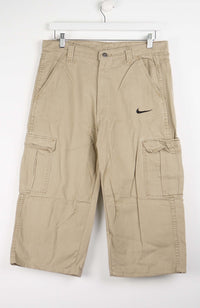 VINTAGE REWORK CARGO CAPRI SHORTS W34