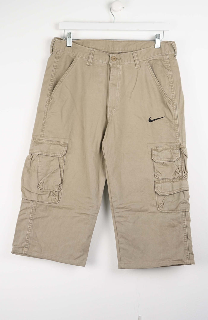 VINTAGE REWORK CARGO CAPRI SHORTS W34