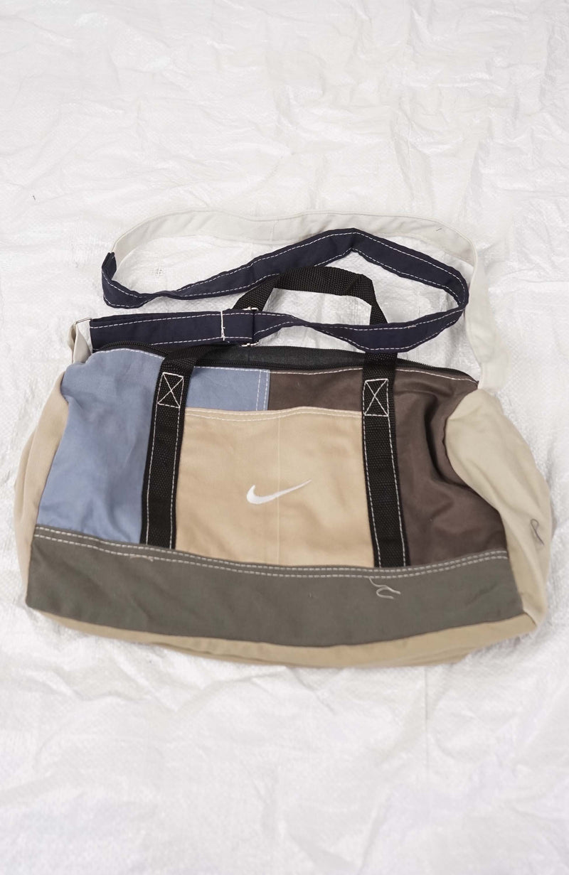Multicolored bag with Nike logo on a white background