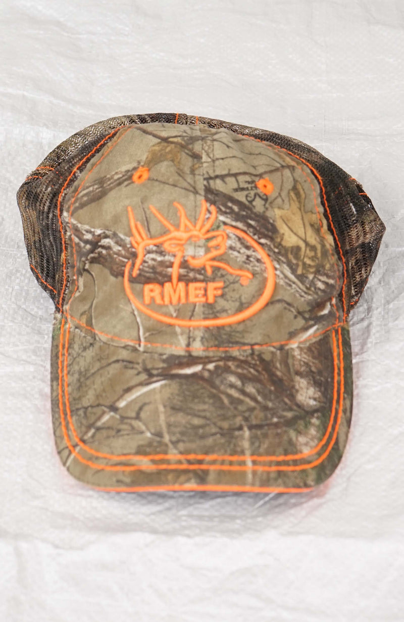 VINTAGE RMEF REAL TREE HAT