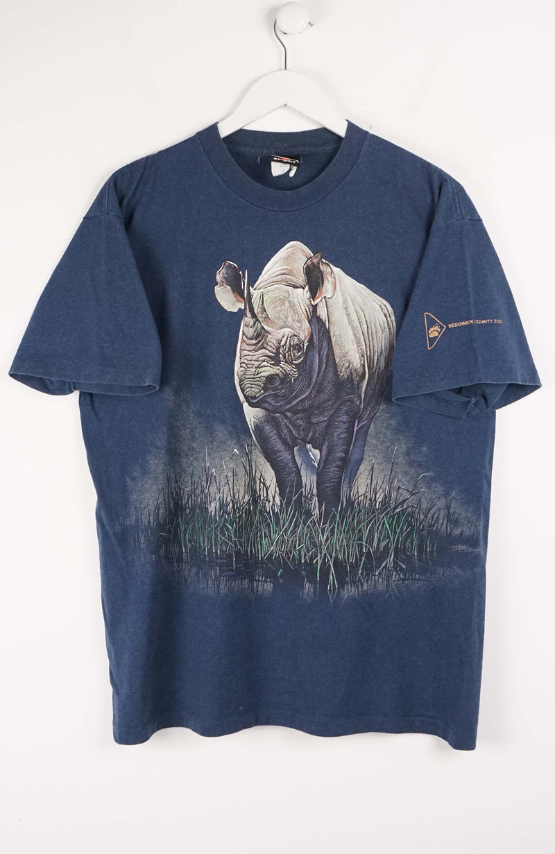 VINTAGE ROAMING RHINOCEROS T-SHIRT (L)