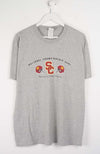 Gray t-shirt with USC logo and text on a white background