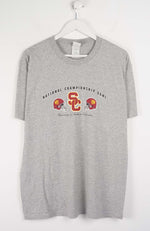 Gray t-shirt with USC logo and text on a white background