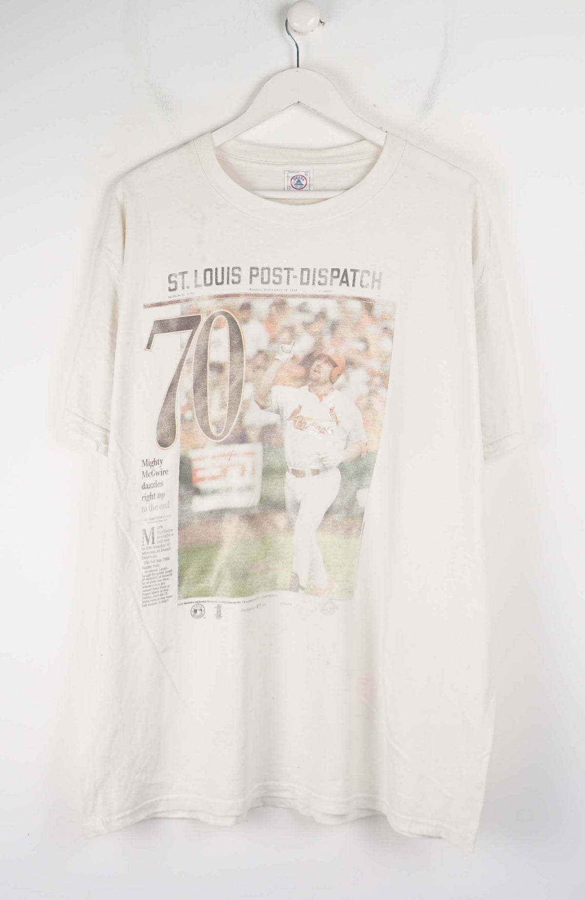 VINTAGE ST LOUIS POST-DISPATCH BASEBALL T-SHIRT (XL)