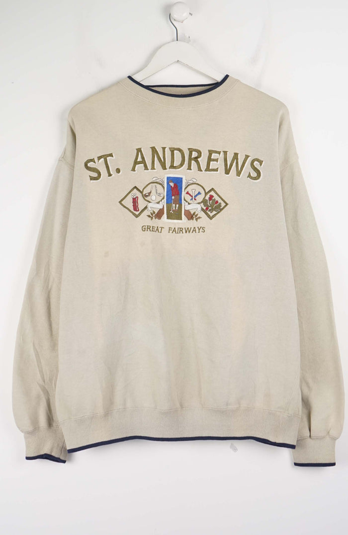 VINTAGE ST ANDREWS GOLF SWEATER (L)