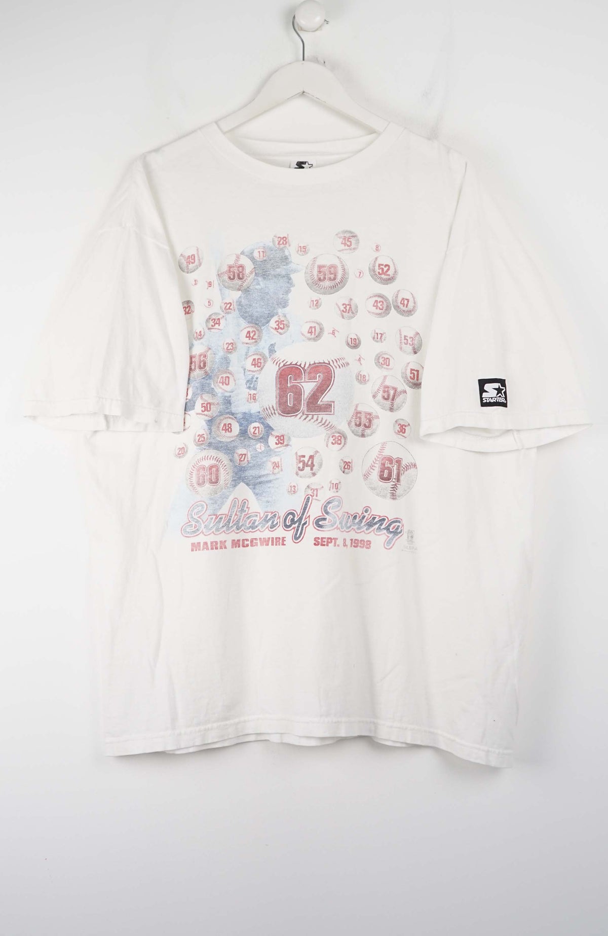 VINTAGE STARTER MARK MCGWIRE BASEBALL T-SHIRT (XL)