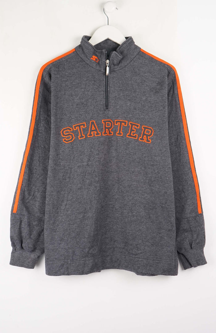 VINTAGE STARTER ZIP 1/4 SWEATER (M)