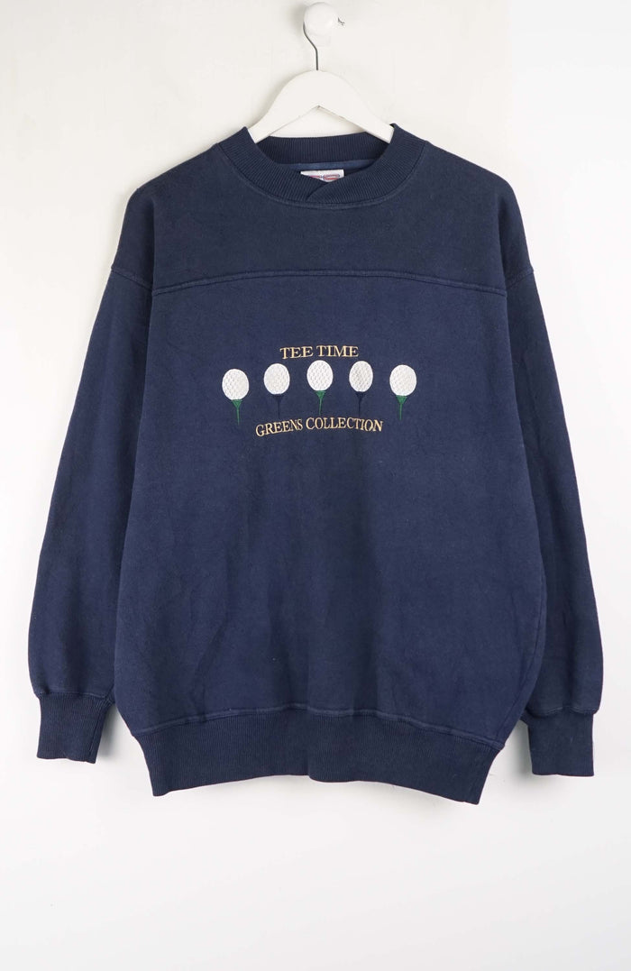VINTAGE TEE TIME GREENS COLLECTION GOLF SWEATER (L)