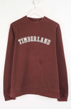 Maroon sweatshirt with 'TIMBERLAND' logo on a white background