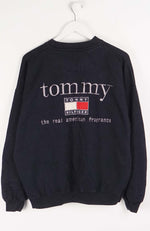 Black Tommy Hilfiger sweatshirt on a white background