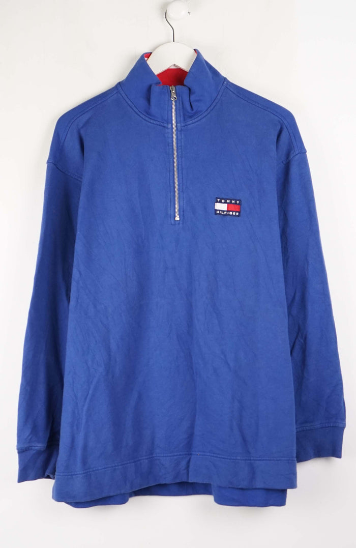 VINTAGE TOMMY HILFIGER 1/4 ZIP SWEATER (XL)