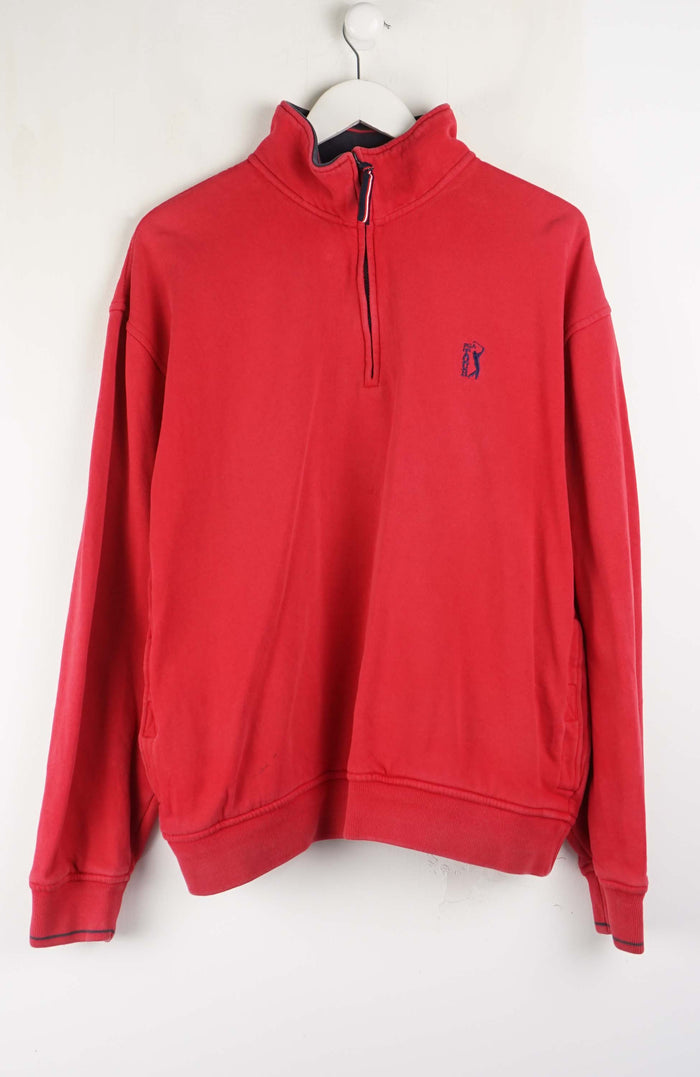 VINTAGE TOMMY HILFIGER 1/4 ZIP SWEATER (L)