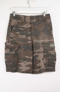 VINTAGE CAMO CARGO SHORTS W30