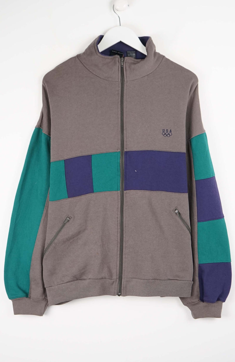VINTAGE USA OLYMPICS FULL ZIP SWEATER (L)