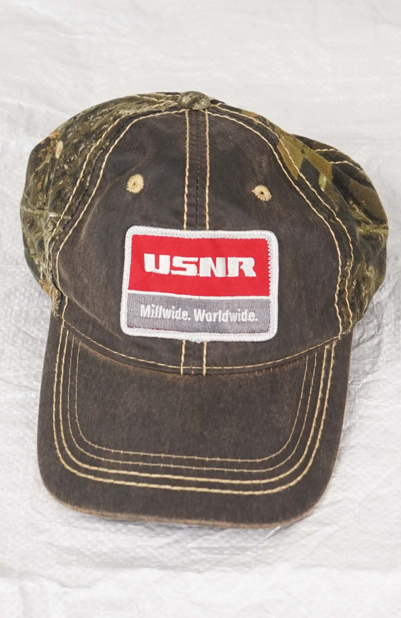 VINTAGE USNR MILLWIDE. WORLDWIDE. REAL TREE HAT