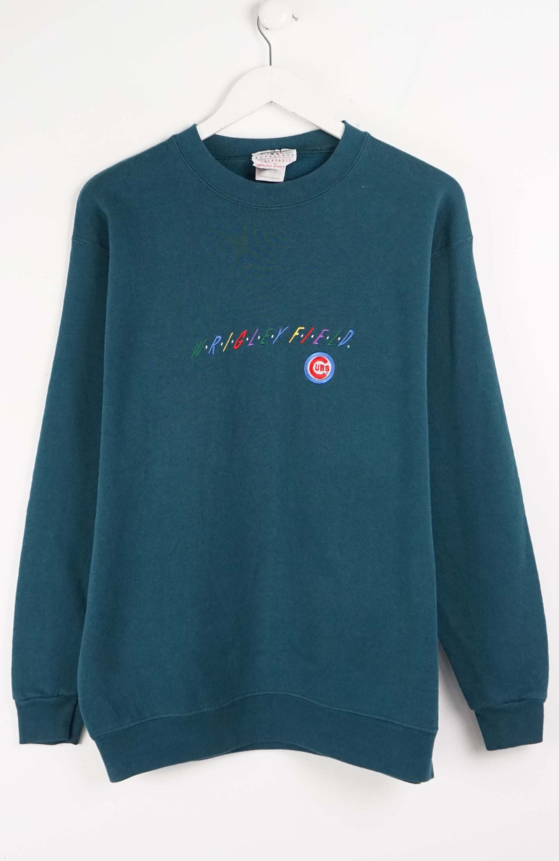 VINTAGE WRIGLEY FIELD BASEBALL SWEATER (L)