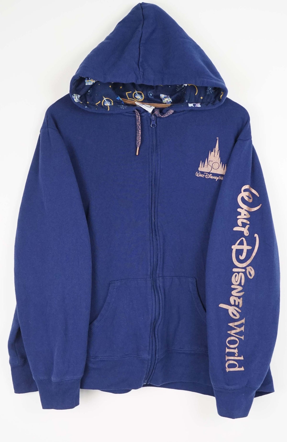VINTAGE WALT DISNEY WORLD FULL ZIP SWEATER (L)