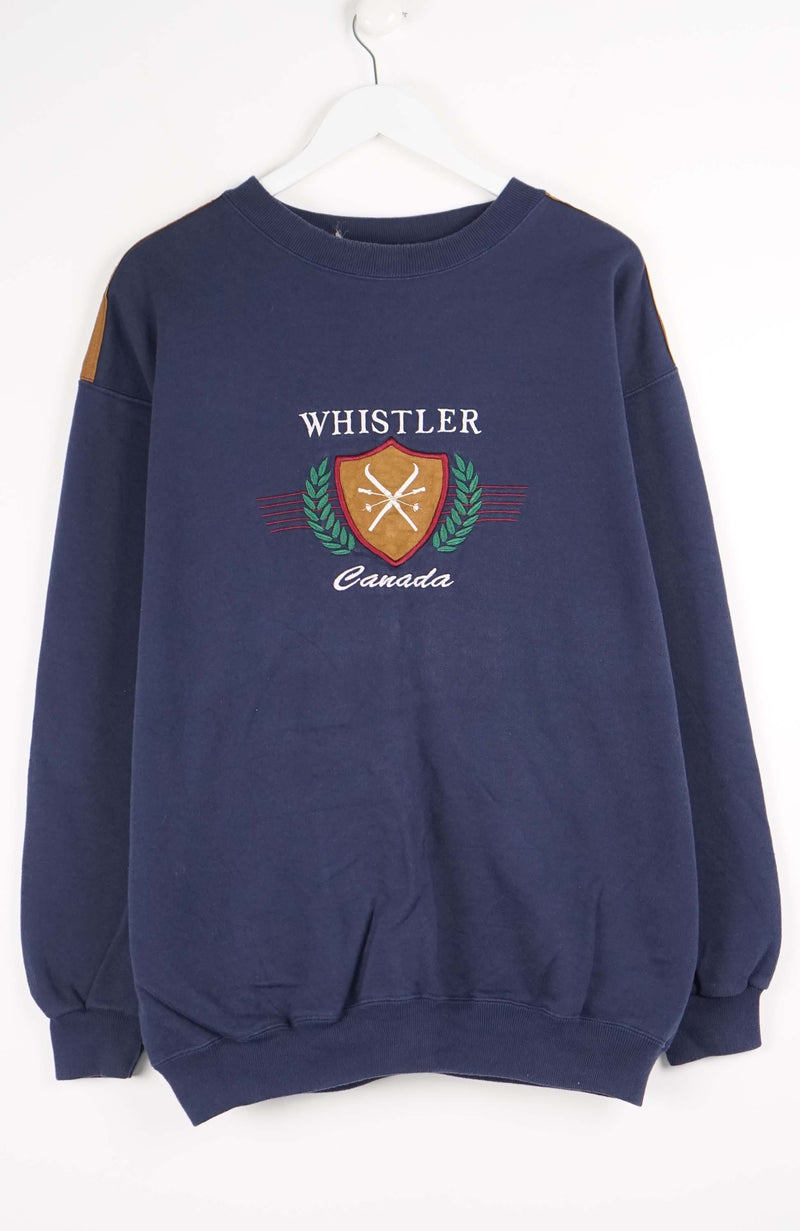 VINTAGE WHISTLER SKIING CANADA SWEATER (XL)