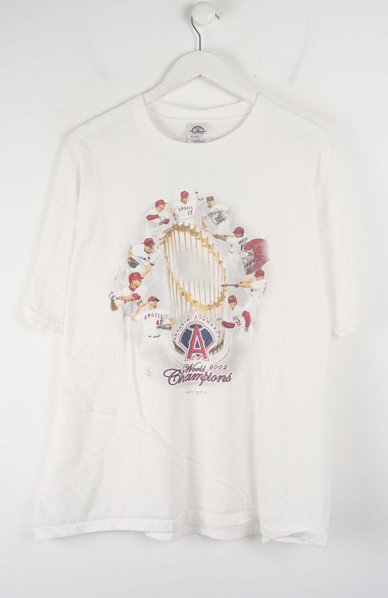 VINTAGE ANAHEIM ANGELS WORLD 2002 CHAMPIONS T-SHIRT (L)