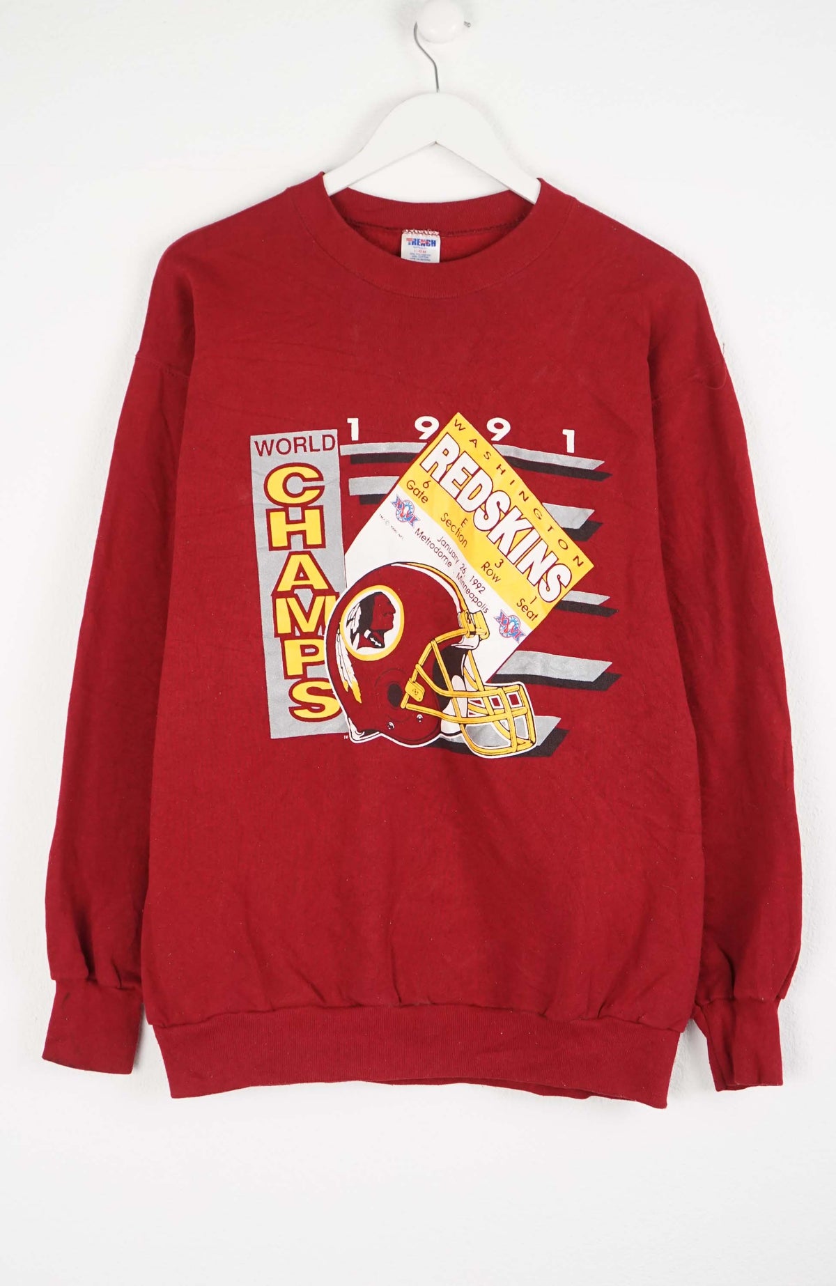 VINTAGE WASHINGTON WORLD CHAMPS 1991 SWEATER (M)
