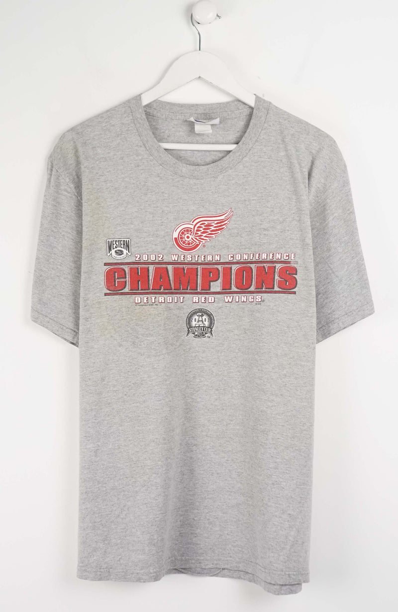 VINTAGE DETRIOT RED WINGS 2002 CHAMPIONS T-SHIRT (L)
