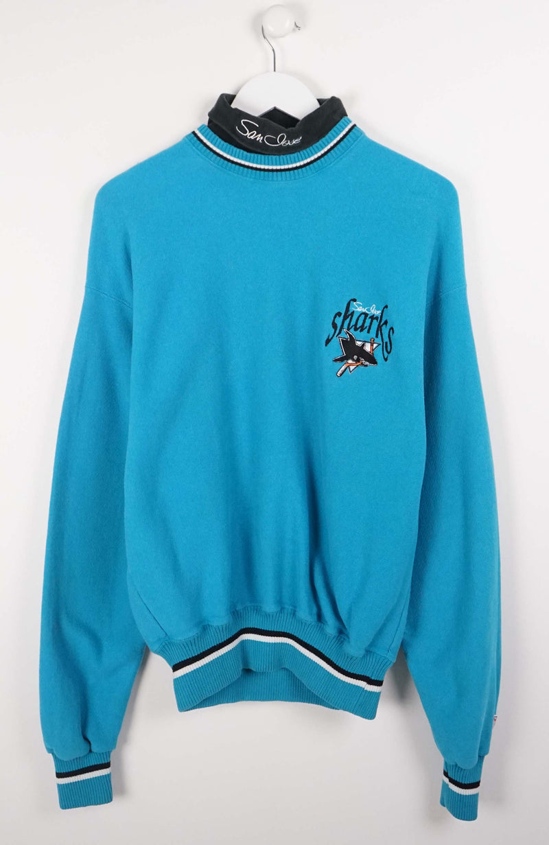 VINTAGE SAN JOSE SHARKS TURTLENECK SWEATER (L)