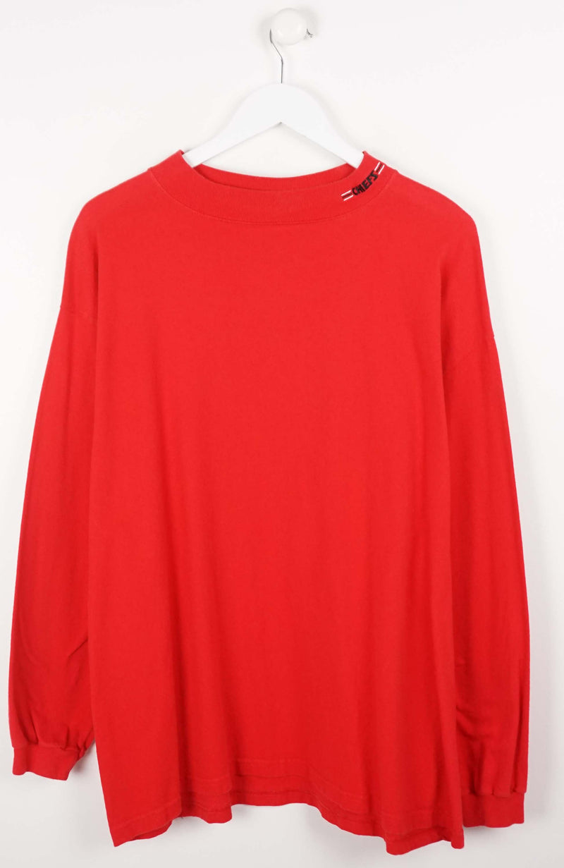 VINTAGE KANSAS CITY CHIEFS MOCK NECK T-SHIRT (XL)