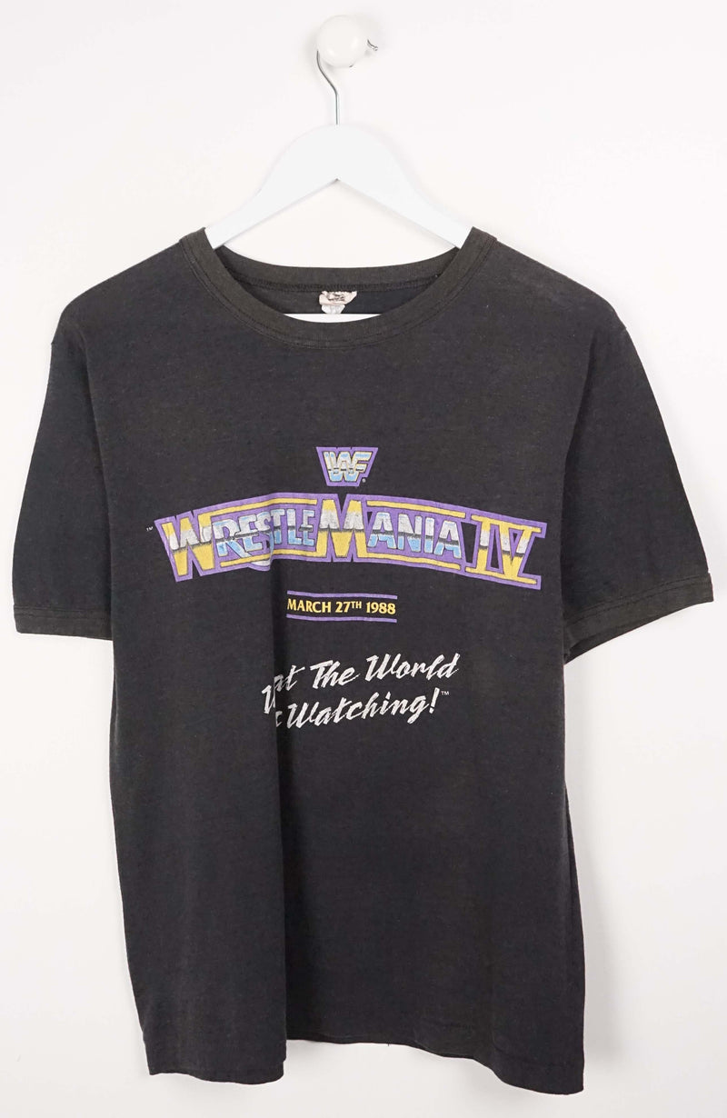 VINTAGE WWF WRESTLE MANIA T-SHIRT (M) 1988